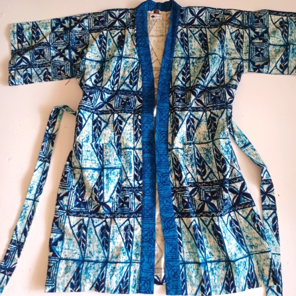Vintage Tiki Men's Robe Hawaiian
